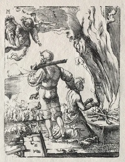 Abraham's Sacrifice by Альбрехт Альтдорфер, c. 1520 — digital art print download