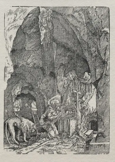 St. Jerome in the Cave by Альбрехт Альтдорфер — digital art print download