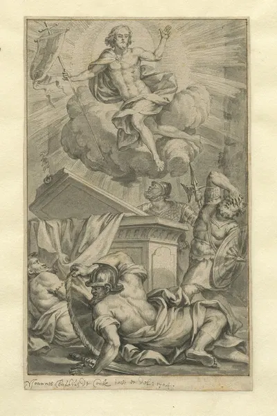 The Resurrection of Christ by Jan Claudius de Cock, 1704 — digital art print download
