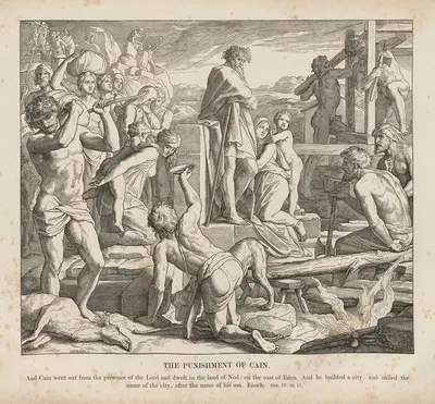The Punishment of Cain by Julius Schnorr von Carolsfeld, 1856 — digital art print download