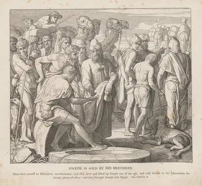 Joseph is sold by his brethren by Julius Schnorr von Carolsfeld, 1856 — digital art print download