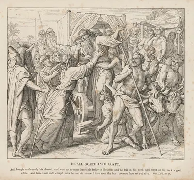 Israel goeth into Egypt by Julius Schnorr von Carolsfeld, 1856 — digital art print download