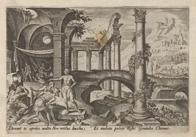 The Mocking of Noah by Maarten Van Heemskerck, 1569 — digital art print download