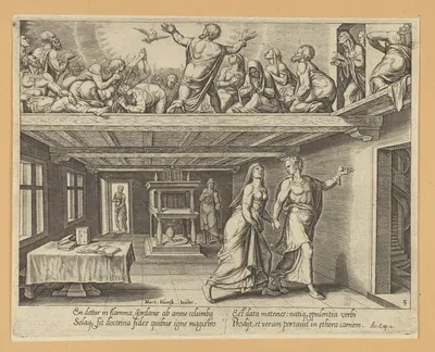 The Descent of The Holy Ghost by Маартен ван Хемскерк, 1575 — digital art print download