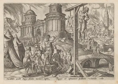 The King of Ai Hanged by Маартен ван Хемскерк, 1569 — digital art print download