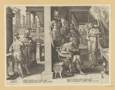 The Angel Sending Cornelius for St Peter by Stradanus, 1582 — digital art print download