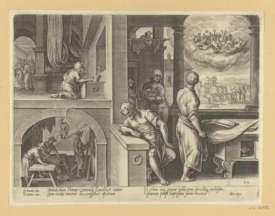 The Vision of St Peter by Stradanus, 1582 — digital art print download
