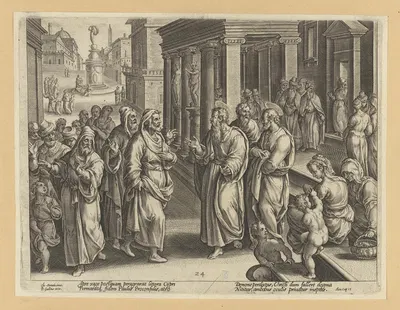 The Blinding of Elymas by Stradanus, 1582 — digital art print download