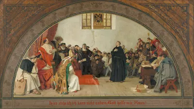 Luther vor dem Reichstag zu Worms by Антон фон Вернер, 1870 — digital art print download