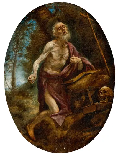 The penitent Saint Jerome by Carlo Dolci, 1647 — digital art print download