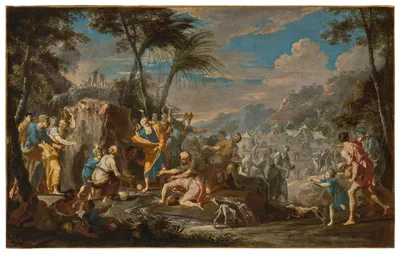 Moses bringing forth water from the rock by Доменико Гаргьюло — digital art print download