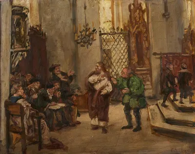 Jesus unter den Schriftgelehrten by Eduard von Gebhardt — digital art print download
