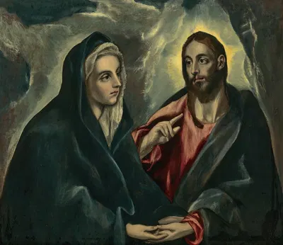 Christ taking leave of His Mother by Эль Греко (Доменикос Теотокопулос) — digital art print download