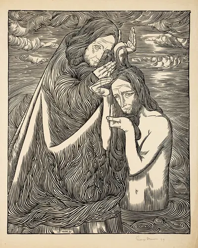 Le baptême du Christ by George Minne, 1899 — digital art print download