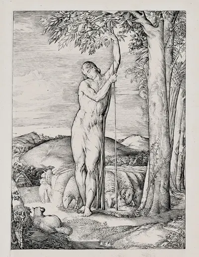 The Shepherd – Christ the Good Shepherd by Джордж Ричмонд, 1827 — digital art print download