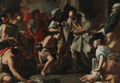 Samuel anointing David by Маттиа Прети — digital art print download