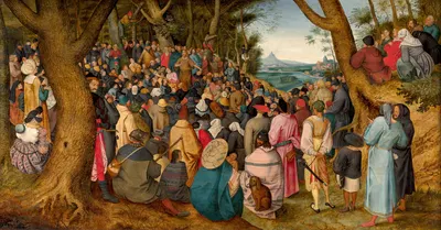 The Sermon of Saint John the Baptist by Питер Брейгель Младший, 1620 — digital art print download