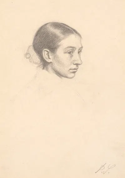 Portræt af Suzette Kathrine Skovgaard (gift Holten) by Йоаким Сковгорд, 1855 - 1933 — digital art print download