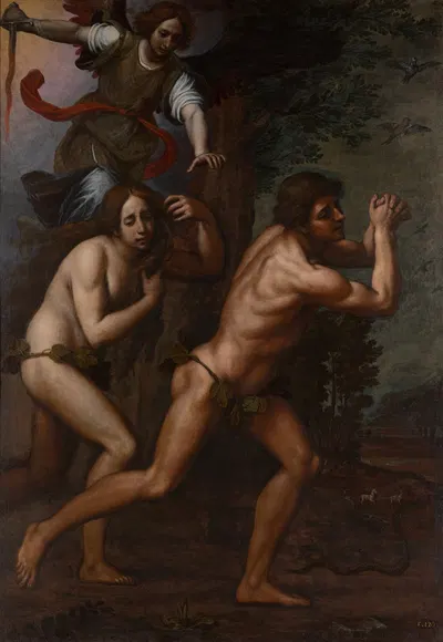 The Expulsion of Adam and Eve from Paradise by Domenico Passignano, 1627 — digital art print download