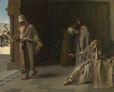 Departure of the Prodigal Son by Эдуар Де Янс, 1881 — digital art print download