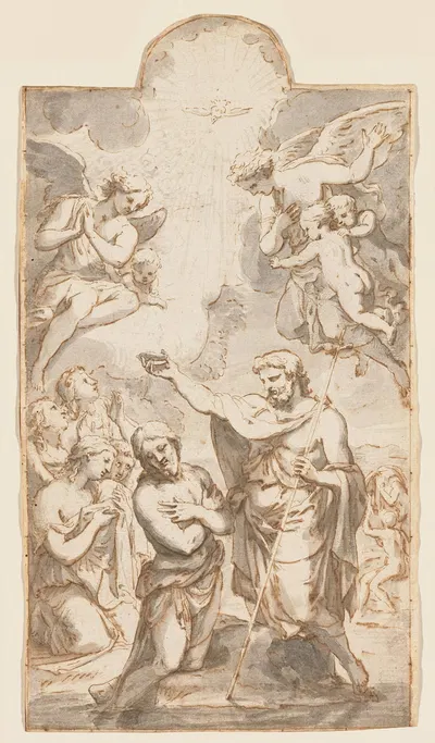 The Baptism of Christ by Жак Стелла — digital art print download