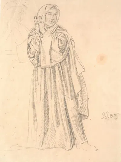 Stående kvinde by Йоаким Сковгорд, 1904 - 1905 — digital art print download