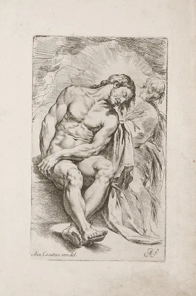 Dead Christ by Ян де Биссхоп, 1671 — digital art print download
