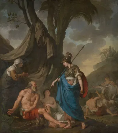 Erminia and the Shepherds (after Torquato Tasso) by Жозеф Бенуа Сюве, 1776 — digital art print download