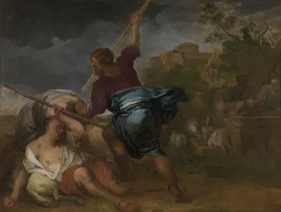 Moses protects Jethro's Daughters by Louis de Deyster, 1680 - 1690 — digital art print download