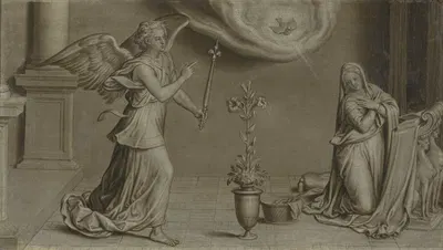 Annunciation by Pieter Pourbus, 1570 — digital art print download