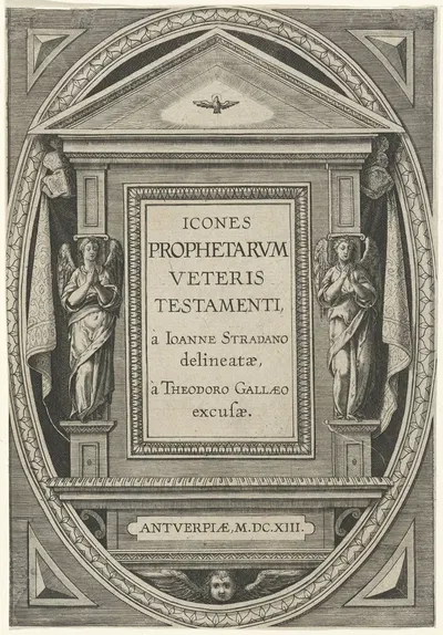 Icones Prophetarum Veteris Testamenti – title by Stradanus, 1613 — digital art print download