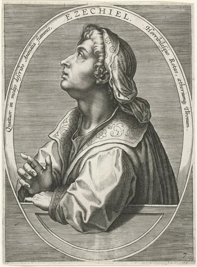 Ezekiel by Stradanus, 1613 — digital art print download