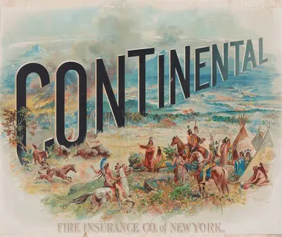 Continental Fire Insurance Co. of New York. by Дж. Оттманн Лит. Ко., 1886-1906 — digital art print download