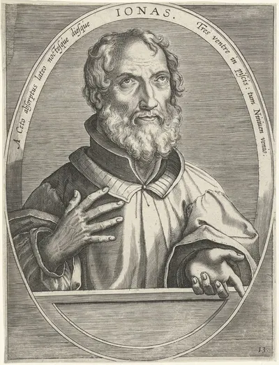 Jonah by Stradanus, 1613 — digital art print download