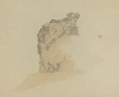 Study of Cliffs by Johann Christian Heerdt, 1835 — digital art print download