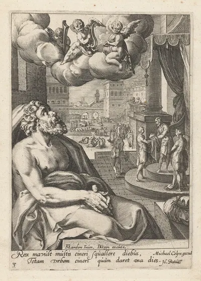 Solomon as a repentant sinner by Якоб де Гейн II, 1595 - 1596 — digital art print download