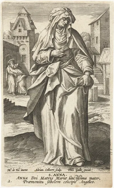 Saint Anna by Jan Collaert II, 1595 - 1599 — digital art print download