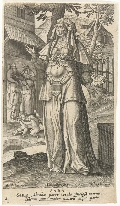 Sara by Jan Collaert II, 1588 - 1595 — digital art print download
