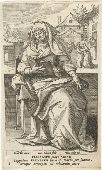 Saint Elizabeth by Jan Collaert II, 1595 - 1599 — digital art print download