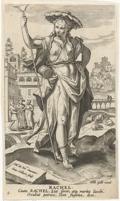 Rachel by Jan Collaert II, 1588 - 1595 — digital art print download