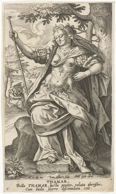 Tamar by Jan Collaert II, 1588 - 1595 — digital art print download