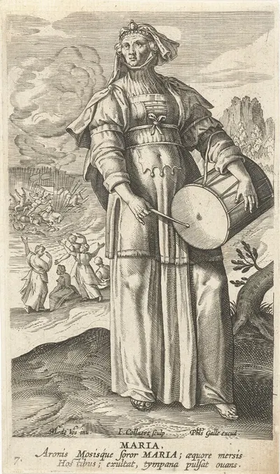 Miriam by Jan Collaert II, 1588 - 1595 — digital art print download