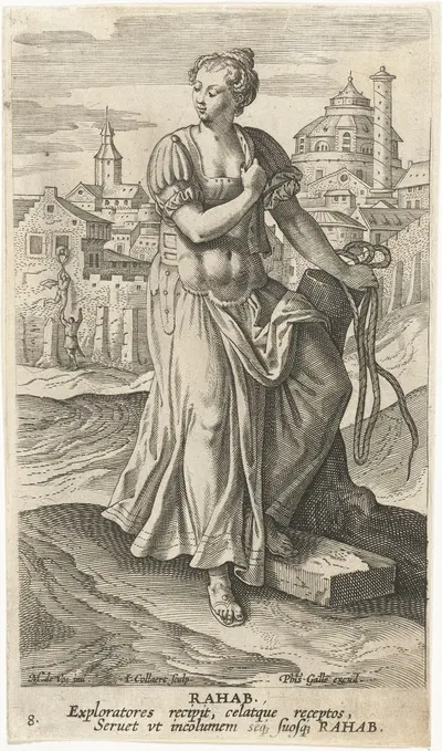 Rahab by Jan Collaert II, 1588 - 1595 — digital art print download