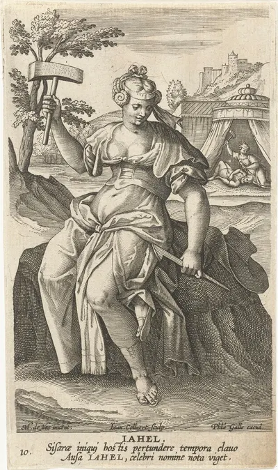 Jael by Jan Collaert II, 1588 - 1595 — digital art print download