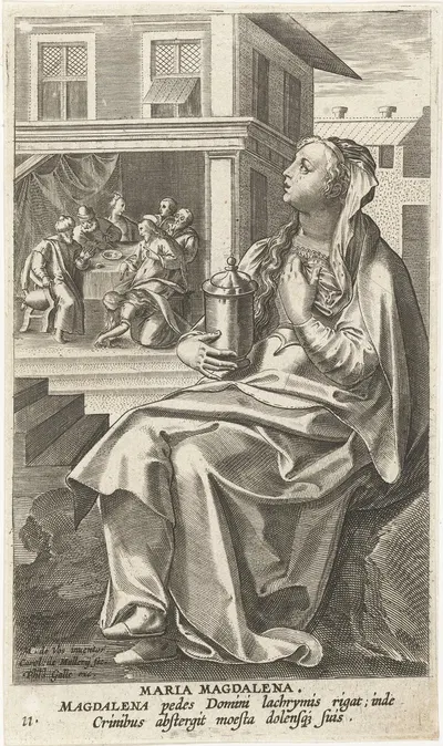 Mary Magdalene by Jan Collaert II, 1595 - 1599 — digital art print download