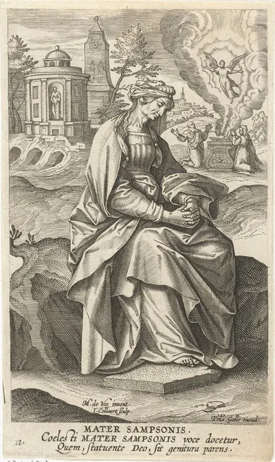 Samson's mother by Jan Collaert II, 1588 - 1595 — digital art print download