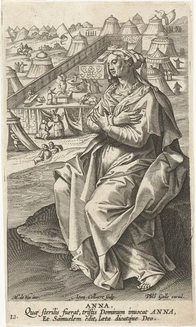 Hannah by Jan Collaert II, 1588 - 1595 — digital art print download