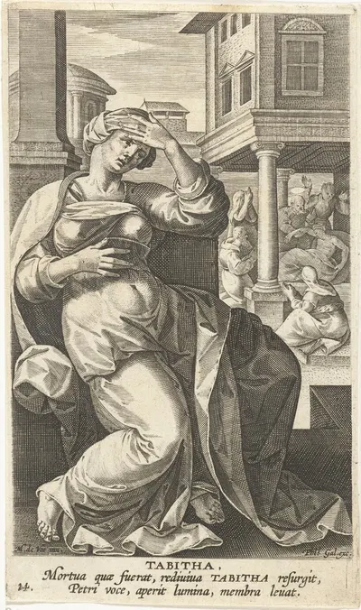 Tabitha by Jan Collaert II, 1595 - 1599 — digital art print download