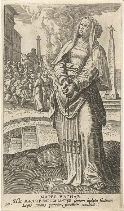 Mother of the Maccabees by Jan Collaert II, 1588 - 1595 — digital art print download