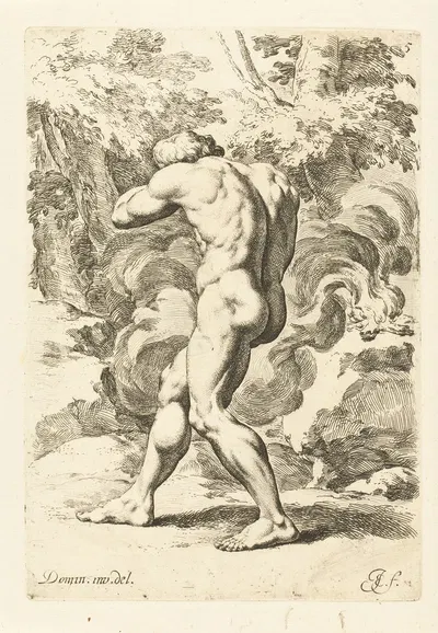 Cain fleeing from God's wrath by Ян де Биссхоп, 1666-1671 — digital art print download